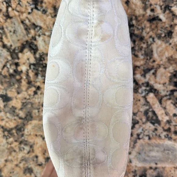 Coach Silver and Cream Crossbody Bag - Picture 9 of 10